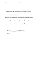 Vorschau - Test - Minitest Fachbegriffe Rechenoperationen - Seite 1