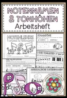 Vorschau - Arbeitsblätter - NOTENNAMEN & TONHÖHEN (Notenlehre) - Arbeitsheft - Deckblatt