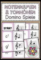 Vorschau - Spiele - NOTENNAMEN & TONHÖHEN (Notenlehre) - Domino - Deckblatt