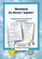 Vorschau - Arbeitsblätter - Übungsaufgaben zur Wortart "Adjektiv" - Deckblatt