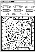 Vorschau - Arbeitsblätter - MALEN NACH NOTEN (Notennamen) - Arbeitsblatt - Seite 1