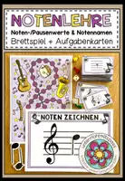 Vorschau - Spiele - NOTENLEHRE - Brettspiel + Aufgabenkarten - Deckblatt