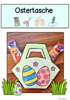 Vorschau - Stundenentwürfe - Ostern Bastelvorlage Osterkorb, Ostertasche basteln - Seite 1