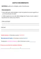 anteprima - Esperimenti - REAZIONE CHIMICA, descrizione esperimento - Pagina di copertina