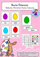 Vorschau - Spiele - Bunte Ostereier - Bildkarten Wortschatz Flashcards - Seite 1