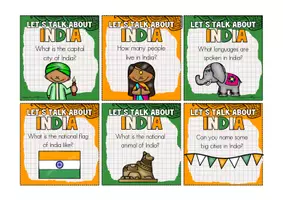 Vorschau - Spiele - India | 33 Conversation Cards | Stop and Swap Game - Seite 1