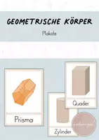 Vorschau - Poster - Geometrische Körper: Plakate (Würfel, Quader, Kugel, Zylinder) - Deckblatt
