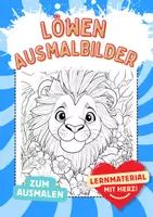 Vorschau - Arbeitsblätter - Ausmalbilder Löwen Frühling Kunst Garten ausmalen Malbuch - Deckblatt