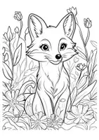 Vorschau - Arbeitsblätter - Ausmalbilder Füchse Frühling Kunst Garten ausmalen Malbuch - Seite 2