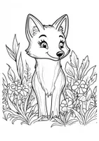 Vorschau - Arbeitsblätter - Ausmalbilder Füchse Frühling Kunst Garten ausmalen Malbuch - Seite 3