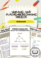 Vorschau - Arbeitsblätter - Umfang- und Flächenberechnung - Allgemeine Dreiecke - Kompakt - Deckblatt