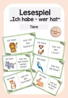 Vorschau - Spiele - XXL Tier - Lesespiel "Ich habe - wer hat" - Deckblatt