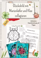 Vorschau - Mal- und Bastelvorlagen - Glücksbild collagieren Glück direkt einsatzbereit - Deckblatt