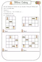 Vorschau - Arbeitsblätter - Offline Coding - Programmieren - Räumliches Denken - Deckblatt