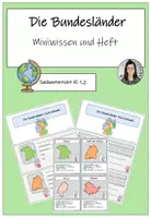 Vorschau - Arbeitsblätter - Die Bundesländer Deutschlands: Miniwissen und Heft - Deckblatt