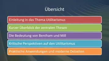 Vorschau - Präsentationen/Tafelbilder - Utilitarismus - Präsentation SEK II - Seite 1