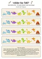 Vorschau - Stationenlernen - 🦖 Dinosaurier Spiel "Was fehlt" Sprachförderung - Seite 2