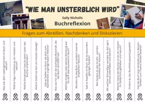 Vorschau - Mal- und Bastelvorlagen - Buchreflexion zum Roman "Wie man unsterblich wird" (S. Nicholls) - Seite 2