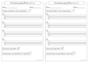 Vorschau - Arbeitsblätter - Schreibspaziergang Wörter mit -ie - Seite 2