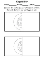Vorschau - Mal- und Bastelvorlagen - runde Prickel Ostereier Klappbilder schneiden - DaZ/DaF, Deutsch, Kunst - Seite 3