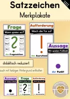 Vorschau - Poster - Satzzeichen / Satzarten Merkplakat - Deckblatt
