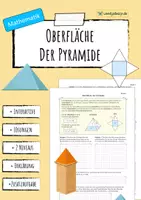 Vorschau - Arbeitsblätter - Oberfläche von PYRAMIDEN (Arbeitsblatt) - Deckblatt