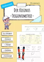 Vorschau - Arbeitsblätter - DER KOSINUS / COSINUS - Trigonometrie (Arbeitsblatt) - Deckblatt