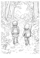 Vorschau - Arbeitsblätter - Wandern Ausmalbilder - Seite 2