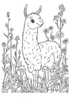 Vorschau - Mal- und Bastelvorlagen - Lama Ausmalbilder - Seite 3