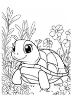 Vorschau - Arbeitsblätter - Schildkröte Frühling Kunst Garten Ausmalbilder ausmalen Malbuch - Seite 2