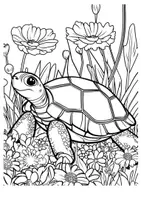Vorschau - Arbeitsblätter - Schildkröte Frühling Kunst Garten Ausmalbilder ausmalen Malbuch - Seite 3