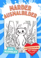 Vorschau - Arbeitsblätter - Marder Ausmalbilder - Deckblatt
