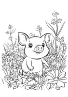 Vorschau - Arbeitsblätter - Schwein Ausmalbilder - Seite 3