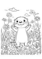 Vorschau - Arbeitsblätter - Ausmalbilder Otter - Seite 2