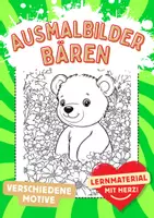 Vorschau - Arbeitsblätter - Bär Frühling Ausmalbilder Kunst Garten ausmalen Malbuch - Deckblatt