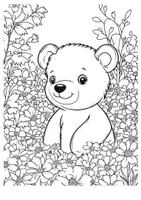 Vorschau - Arbeitsblätter - Bär Frühling Ausmalbilder Kunst Garten ausmalen Malbuch - Seite 2