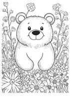 Vorschau - Arbeitsblätter - Bär Frühling Ausmalbilder Kunst Garten ausmalen Malbuch - Seite 3