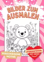 Vorschau - Arbeitsblätter - Kunst Bär Frühling Ausmalbilder Garten ausmalen Malbuch - Deckblatt