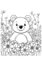 Vorschau - Arbeitsblätter - Kunst Bär Frühling Ausmalbilder Garten ausmalen Malbuch - Seite 2