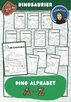 Vorschau - Mal- und Bastelvorlagen - Dinosaurier: Dino Alphabet A-Z für Grundschüler - Deckblatt