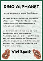 Vorschau - Mal- und Bastelvorlagen - Dinosaurier: Dino Alphabet A-Z für Grundschüler - Seite 1