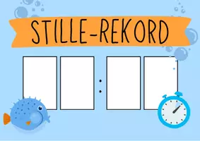 Vorschau - Lehrpläne/Lehrermaterial - „Stille-Rekord“- Schild 🤫🏆 (blau) - Seite 1