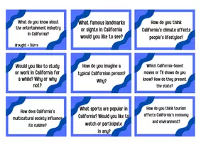 Vorschau - Aufgabenkarten - California - 30 Conversation Cards - Seite 2