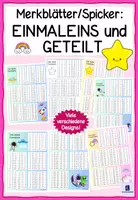 Vorschau - Fördermaterial/Inklusion - Merkblatt / Merkposter / Spicker zum Einmaleins und Einsdurcheins - Deckblatt