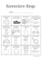 Vorschau - Arbeitsblätter - Kennenlern - Bingo (Schulstart) - Seite 1