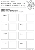 Vorschau - Bildkarten - Rechenspaziergang - Multiplikation - Ostern - Seite 1