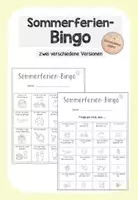Vorschau - Arbeitsblätter - Sommerferien - Bingo - Deckblatt