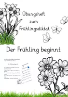Vorschau - Arbeitsblätter - Diktatvorbereitung Deutsch Klasse 2 Der Frühling beginnt - Deckblatt