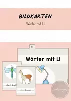 Vorschau - Bildkarten - Bildkarten: Wörter mit L l (Buchstabeneinführung) - Deckblatt