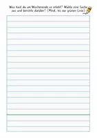 Vorschau - Arbeitsblätter - Wochenend-Tagebuch Version 1 - Seite 3